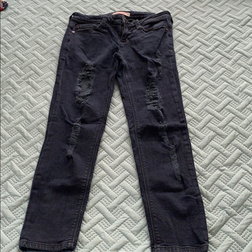Black ripped jeans